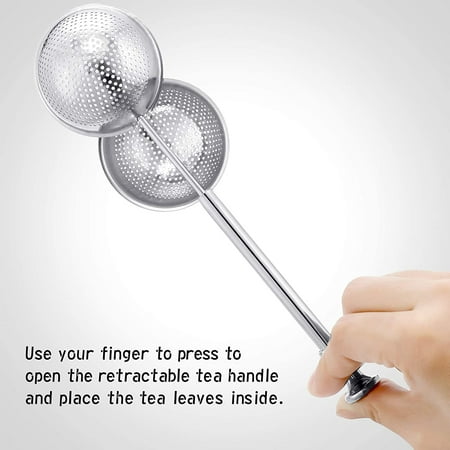 2 Styles Baker’s Dusting Wands Flour or Powdered Sugar Shaker Duster Stainless Steel Flour Dispenser Shaker Large and Small Hole Tea Leak Strainer for Sugar Flour and Spices 2 Pieces